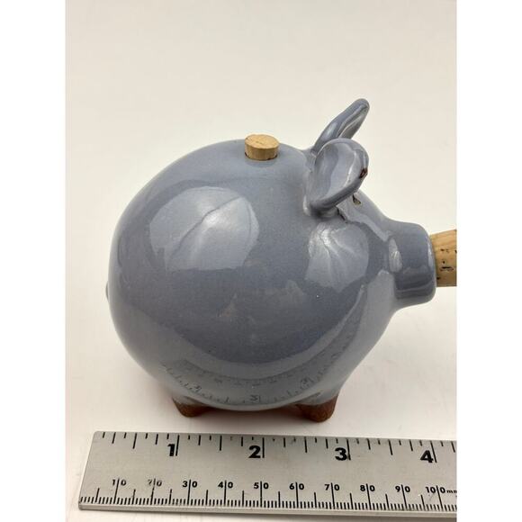 VTG Pig Morgan Ceramic Pottery Shaker Gray Glaze Kitsch - Picture 3 of 16